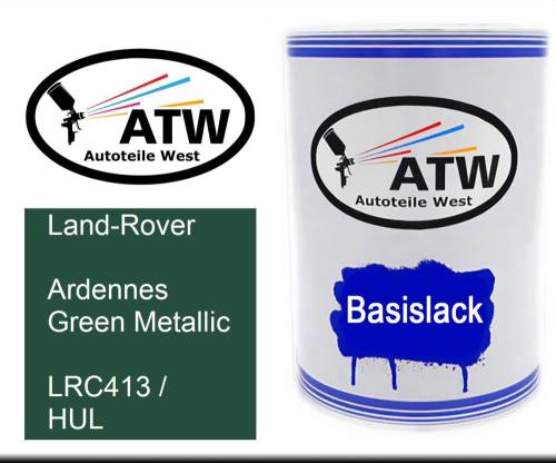 Land-Rover, Ardennes Green Metallic, LRC413 / HUL: 500ml Lackdose, von ATW Autoteile West.